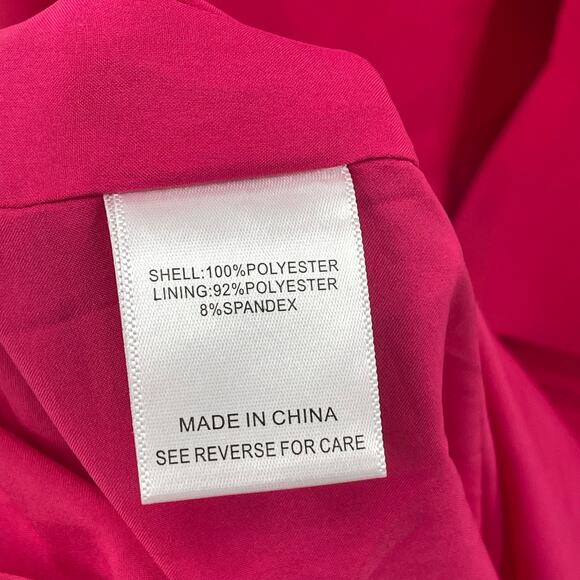 LUCY PARIS Dress Size Extra Large NWT Fuchsia Pink Ruffle Tiered Midi Cocktail - Picture 15 of 16